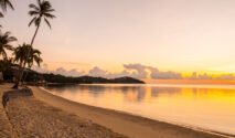Ilustrasi Pantai Sunset Under The Sky, Nusa Tenggara Timur (Foto:Magnific)